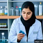 수질환경과 진로 선택 가이드 - A professional Middle Eastern female environmental scientist wearing modest professional attire and ...